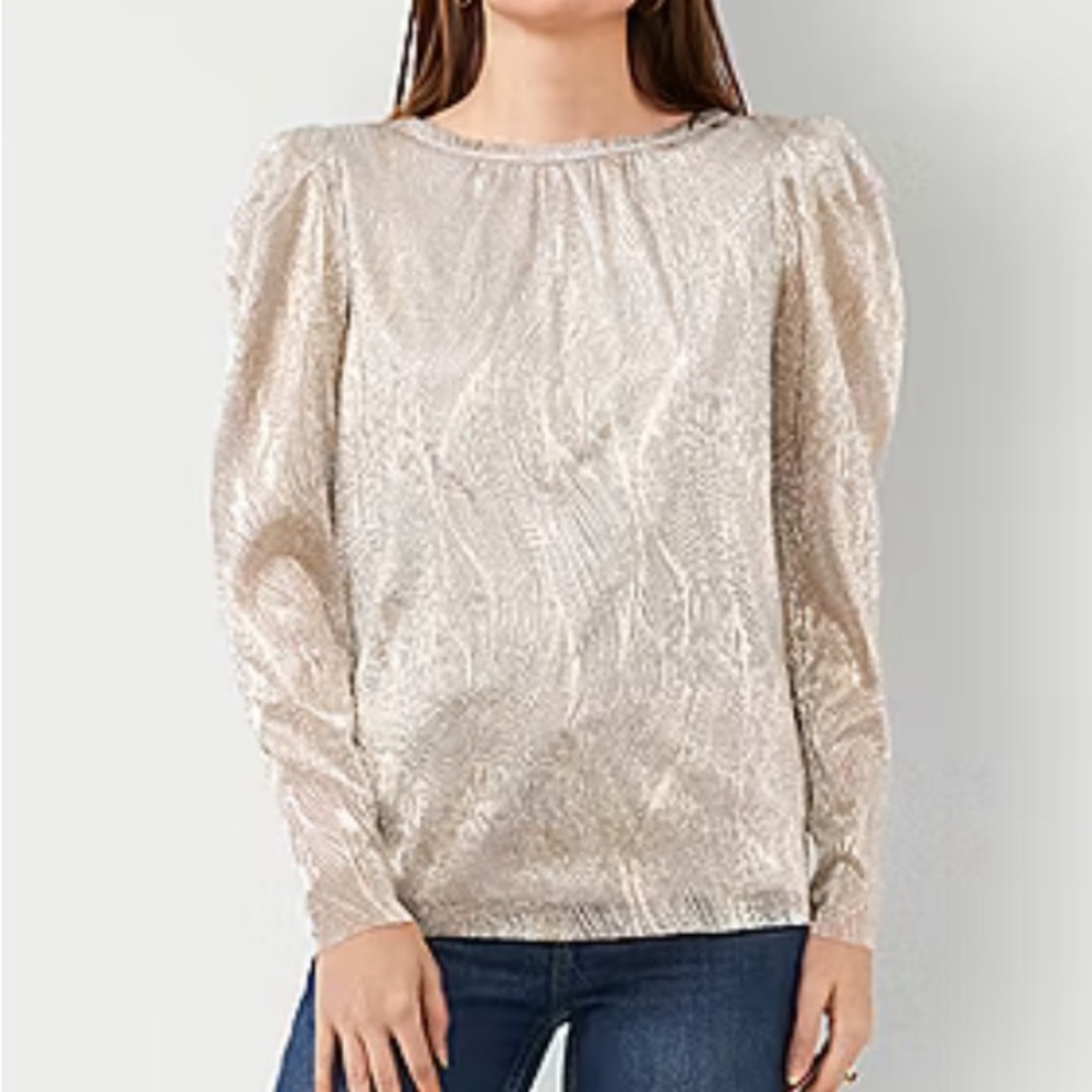 ⚡️Sam And Jess Womens Crew Neck Long Sleeve Lined Blouse